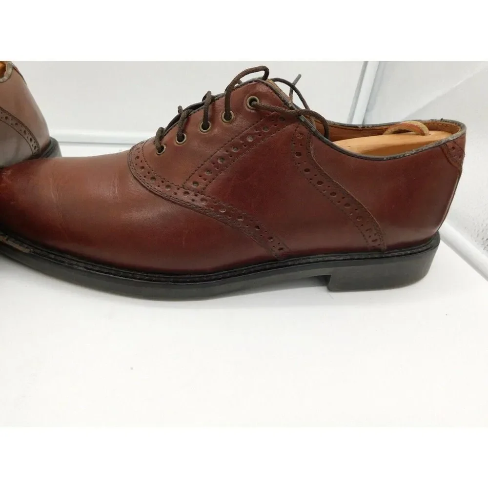 Johnston & Murphy Passport Leather Shoes Mens 10.5 W Oxford Brown